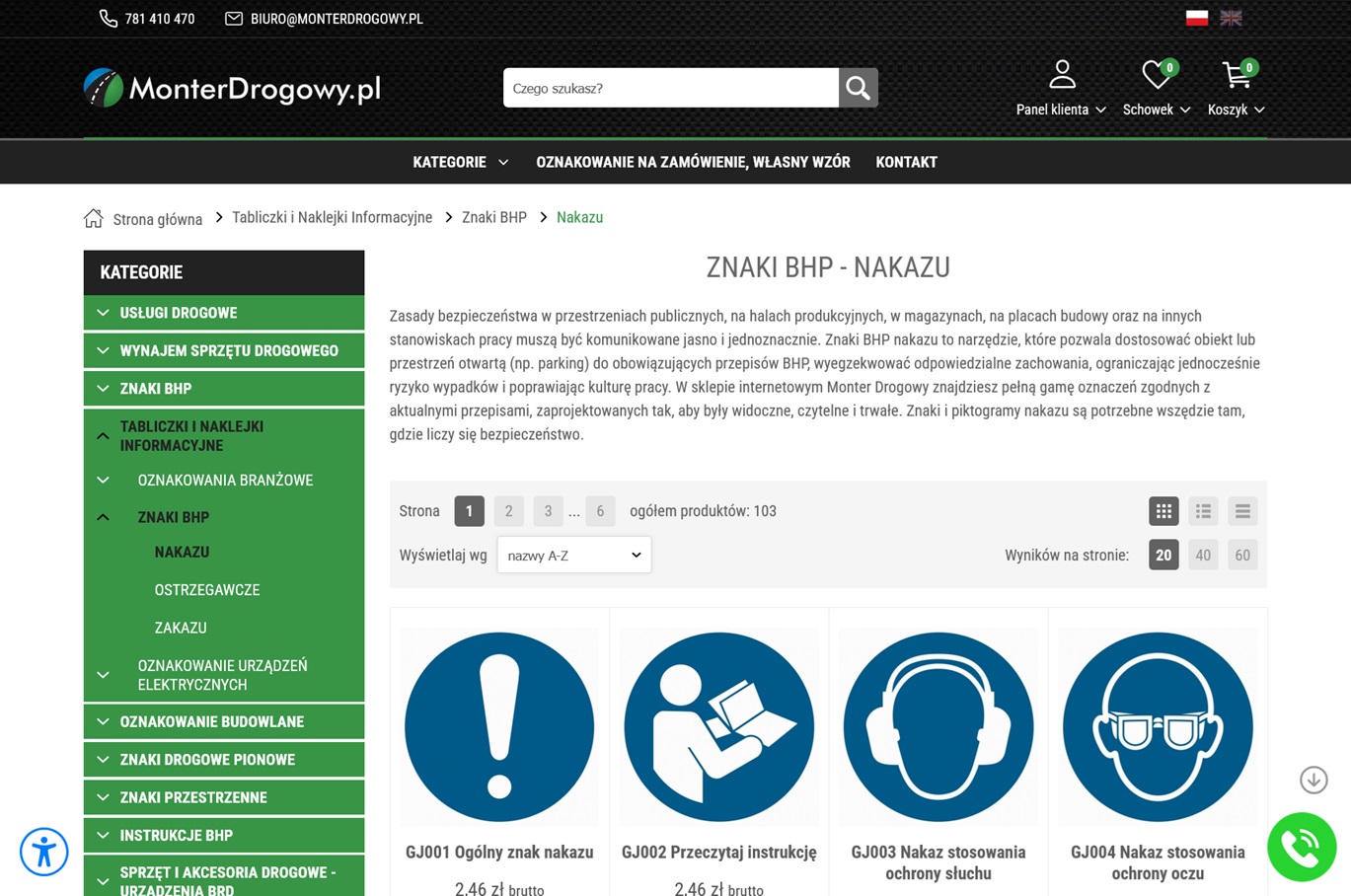 Znaki nakazu BHP - kolory, kształty i ich znaczenie