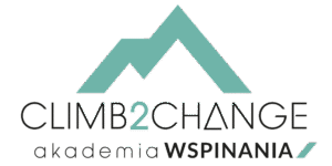 Logo firmy climb2change - akademia wspinania